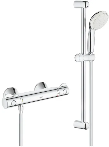 Grohe Tempesta II Duschset inkl. Grohtherm 800 Duscharmatur, Chrom