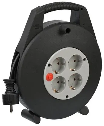 Brennenstuhl Kabeltrommel Vario Line 4fach 10m sch